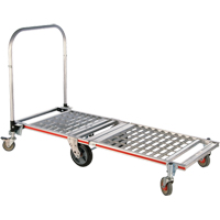 Chariot &agrave; plateforme repliable &agrave; six roues, Aluminium, 1550 lb, 61-7/8" lo x 23-1/4" la, Hauteur 39" Brunswick Fyr & Safety