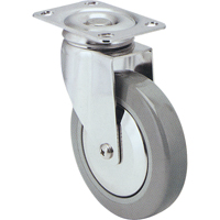 Roulette, Pivotant, 3" (76 mm), Caoutchouc, 125 lb (57 kg) Brunswick Fyr & Safety