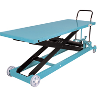 Heavy-Duty Hydraulic Scissor Lift Table, 80-1/8" L x 29-1/2" W, Steel, 2200 lbs. Capacity MJ525 | Brunswick Fyr & Safety