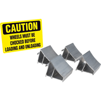Aluminum Wheel Chock Kit, 7" W x 6" D x 6" H ML236 | Brunswick Fyr & Safety