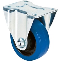 Blue Caster, Rigid, 4" (101.6 mm), Rubber, 350 lbs. (158.8 kg.) Brunswick Fyr & Safety