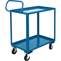 Chariot ergonomique &agrave; tablettes, 800 lb Capacit&eacute;, Acier, 20" la x 37" ha x 32" p, Bordure vers le haut Brunswick Fyr & Safety