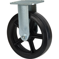 Mold-on Caster, Rigid, 8" (203.2 mm), Rubber, 660 lbs. (299 kg.) Brunswick Fyr & Safety