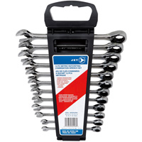 12-PC Long Pattern Metric Ratcheting Combination Wrench Set, Plain Handle Brunswick Fyr & Safety