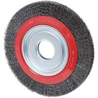 Crimped Wire Wheel, 8" Dia., 0.007" Fill, 1/2"/2"/5/8" Arbor Brunswick Fyr & Safety