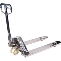 Manual Pallet Truck, Stainless Steel, 48" L x 27" W, 5500 lbs. Capacity Brunswick Fyr & Safety