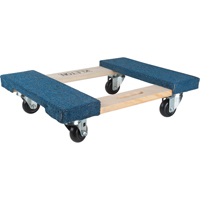 Carpeted Ends Hardwood Dolly, Wood Frame, 18" W x 24" L, 900 lbs. Capacity Brunswick Fyr & Safety