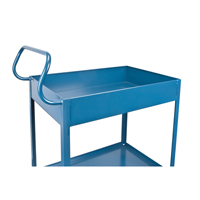 Deep Lipped Service Cart, 2 Tiers, 24" W x 47" H x 36" D, 1200 lbs. Capacity Brunswick Fyr & Safety