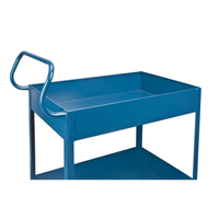 Deep Lipped Service Cart, 2 Tiers, 24" W x 47" H x 36" D, 1200 lbs. Capacity Brunswick Fyr & Safety