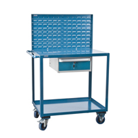 Mobile Service Cart, 2 Tiers, 24" W x 57" H x 40" D, 1200 lbs. Capacity Brunswick Fyr & Safety