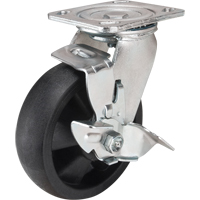 Hi-Temp Caster, Swivel with Brake, 6" (152.4 mm), Nylon, 880 lbs. (399 kg.) MN453 | Brunswick Fyr & Safety