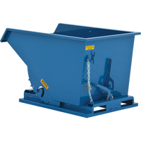 Self-Dumping Hopper, Steel, 3/4 cu.yd., Blue MN954 | Brunswick Fyr & Safety
