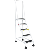 Light-Duty Stop-Step Ladders, 5 Steps, 16" Step Width, 47-11/16" Platform Height, Steel MO023 | Brunswick Fyr & Safety