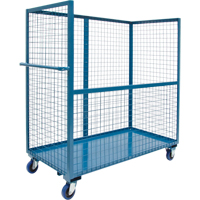 Wire Mesh Stock Truck, Steel, 24" x 55" x 36", 1200 lbs. Capacity Brunswick Fyr & Safety