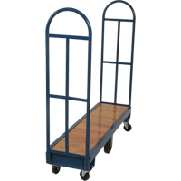 U-Boat - Wood Deck / Steel Frame , 60" L x 16" W, 1750 lbs. Capacity, Mold-on Rubber Casters MO128 | Brunswick Fyr & Safety