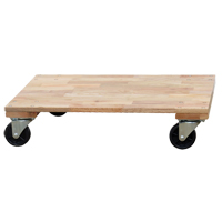 Solid Platform Wood Dolly, Rubber Wheels, 1200 lbs. Capacity, 24" W x 36" D x 7" H MO203 | Brunswick Fyr & Safety
