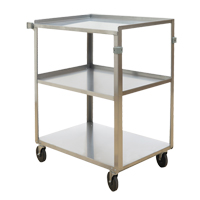 Shelf Carts, 3 Tiers, 18" W x 32" H x 27-3/8" D, 500 lbs. Capacity MO253 | Brunswick Fyr & Safety