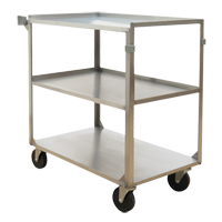 Shelf Carts, 3 Tiers, 21" W x 37-1/4" H x 35-1/8" D, 500 lbs. Capacity MO254 | Brunswick Fyr & Safety