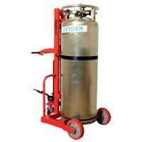 Hydraulic Large Liquid Gas Cylinder Cart HLCC, Polyurethane Wheels, 20" W x 20" D Base, 1000 lbs. Brunswick Fyr & Safety