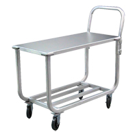 Chariot en aluminium &agrave; plateforme tubulaire, 700 lb Capacit&eacute;, Aluminium, 19" la x 42" ha x 46" p, Bordure vers le bas Brunswick Fyr & Safety