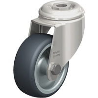 Roulette en &eacute;lastom&egrave;re thermoplastique acier inoxydable, Pivotant, Diam&egrave;tre 3-1/8" (79,5 mm), Capacit&eacute; 220 lb (100 kg) Brunswick Fyr & Safety