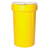 Nestable Polyethylene Drum, 55 US gal (45 imp. gal.), Open Top, Yellow MO765 | Brunswick Fyr & Safety