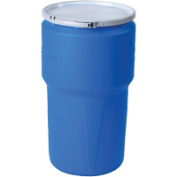 Nestable Polyethylene Drum, 14 US gal (11.7 imp. gal.), Open Top, Blue MO768 | Brunswick Fyr & Safety