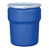 Nestable Polyethylene Drum, 10 US gal (8.33 imp. gal.), Open Top, Blue MO770 | Brunswick Fyr & Safety