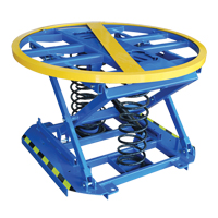 Spring-Operated Pallet Lifter, 43-5/8" L x 43-5/8" W, 4400 lbs. Cap. MO787 | Brunswick Fyr & Safety