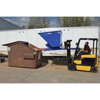 Self-Dumping Hopper, Steel, 3 cu.yd., Blue Brunswick Fyr & Safety