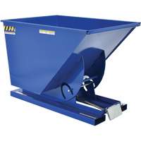 Self-Dumping Hopper, Steel, 1 cu.yd., Blue Brunswick Fyr & Safety