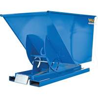 Self-Dumping Hopper, Steel, 1 cu.yd., Blue Brunswick Fyr & Safety