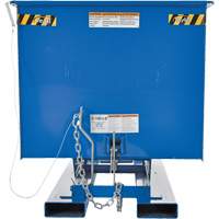 Self-Dumping Hopper, Steel, 1 cu.yd., Blue Brunswick Fyr & Safety