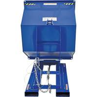 Self-Dumping Hopper, Steel, 1 cu.yd., Blue Brunswick Fyr & Safety