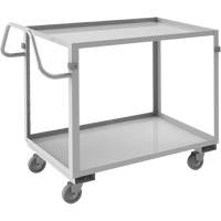 Industrial Grade Shelf Cart, 2 Tiers, 22-1/2" W x 36-1/2" H x 42-7/16" D, 600 lbs. Capacity Brunswick Fyr & Safety