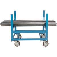 Chariot &agrave; berceaux pour tuyaux et barres, 24" lo x 24" la x 34" h, Capacit&eacute; de 2500 lb, Roue Polyur&eacute;thane Brunswick Fyr & Safety