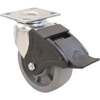 Emaxx Caster, Swivel with Brake, 4" (101.6 mm), Envirothane, 1000 lbs. (453.6 kg.) Brunswick Fyr & Safety