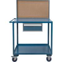 Mobile Service Cart, 2 Tiers, 24" W x 57" H x 40" D, 1200 lbs. Capacity Brunswick Fyr & Safety