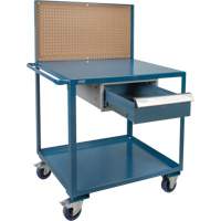 Mobile Service Cart, 2 Tiers, 24" W x 57" H x 40" D, 1200 lbs. Capacity Brunswick Fyr & Safety