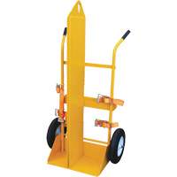 Welding Cylinder Torch Cart, Foam-Filled Wheels, 23-1/8" W x 22-13/16" L Base, 500 lbs. MP116 | Brunswick Fyr & Safety
