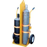 Welding Cylinder Torch Cart, Foam-Filled Wheels, 23-1/8" W x 22-13/16" L Base, 500 lbs. MP116 | Brunswick Fyr & Safety