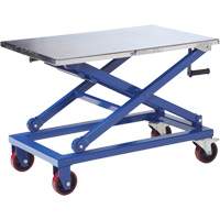 Manual Scissor Lift Table, 37" L x 23-1/2" W, Stainless Steel, 660 lbs. Capacity MP199 | Brunswick Fyr & Safety