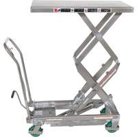 Manual Hydraulic Scissor Lift Table, 36-1/4" L x 19-3/8" W, Stainless Steel, 600 lbs. Capacity MP227 | Brunswick Fyr & Safety