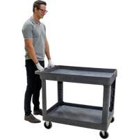 Chariot utilitaire pour l'entretien, 2 tiers, 24-5/8" x 32-1/2" x 40", Capacit&eacute; 550 lb Brunswick Fyr & Safety