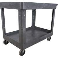 Chariot utilitaire pour l'entretien, 2 tiers, 24-5/8" x 32-1/2" x 40", Capacit&eacute; 550 lb Brunswick Fyr & Safety