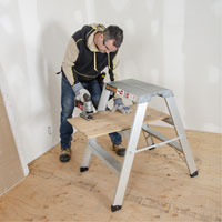 Portable Work-Stand Saw Horse, Aluminum Frame, 12-1/4" D x 36" H Brunswick Fyr & Safety