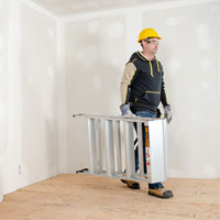 Portable Work-Stand Saw Horse, Aluminum Frame, 12-1/4" D x 48" H Brunswick Fyr & Safety