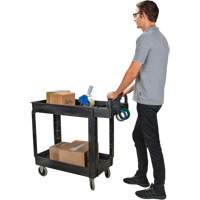 Chariot utilitaire, 2 tiers, 17-1/8" x 33-1/2" x 37-5/8", Capacit&eacute; 550 lb Brunswick Fyr & Safety