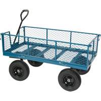 Wagon avec c&ocirc;t&eacute;s rabattables, 24" la x 48" la x Capacit&eacute; 800 lb Brunswick Fyr & Safety
