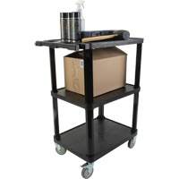 Chariot utilitaire avec tablette plate, 3 tiers, 18-1/8" x 37-3/8" x 27-3/4", Capacit&eacute; 330 lb Brunswick Fyr & Safety